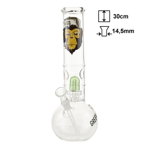 Bongo szklane Green Peace Małpa Dome Perc | 30 cm