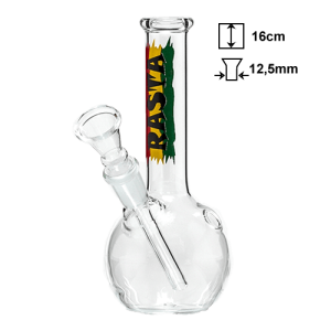 Bongo szklane Flaga Rasta | 16 cm | 14.5 mm