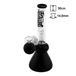 Glass Bong XXX Amsterdam | Black NEON + Perc | 30 cm