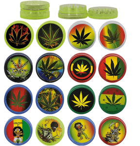 Młynek akrylowy REMO Rasta Liście 2-cz 30mm