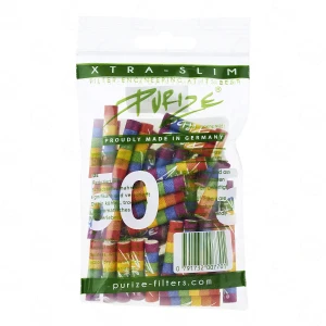Filterki węglowe PURIZE | 9mm | 50szt | RAINBOW