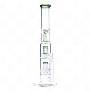 Bongo szklane podwójny Matrix 45 cm Zielony
