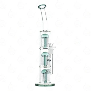 Bongo Szklane Potrójny Tree perc Zielony 36 cm