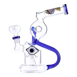 Bongo szklane mały chemik Tabun niebieskie 20 cm