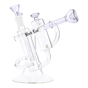 Bongo szklane recycler BL trąbka fioletowa 20 cm