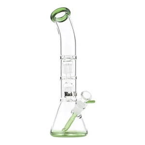 Bongo szklane lodowe BL podwójny perc gięty 31 cm