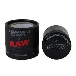 Młynek Aluminiowy RAW x HAMMERCRAFT 4-cz 55 mm | Czarny