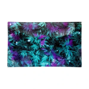 Tacka szklana duża Weed Galaxy 26x16 cm