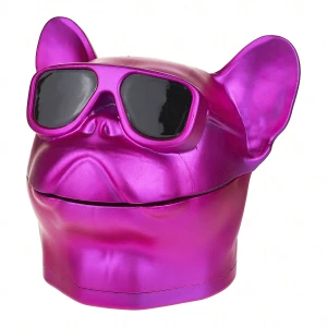Młynek Pug Bulldog Elegancki Akryl i Metal różowy
