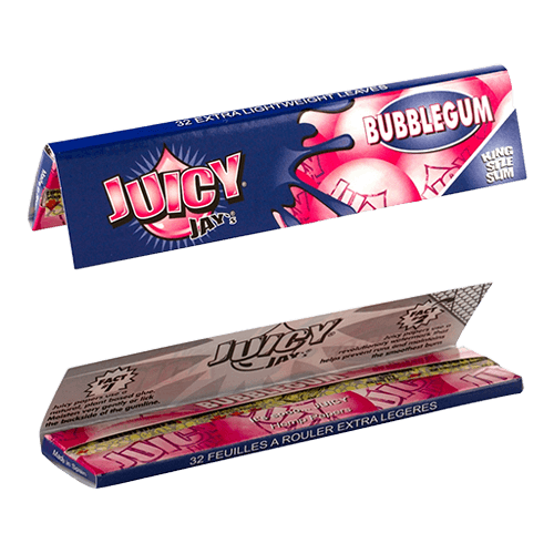 Juicy Jay's BubbleGum King Size Slim Rolling Papers, Flavored Rolling