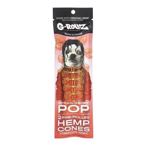 Wrapy konopne Grollz Prerolled Cone Truskawk 2 szt bulk.webp